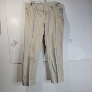 Womans Banana Republic Stretch Chino Khaki Pants Size 4 Side and back Pockets